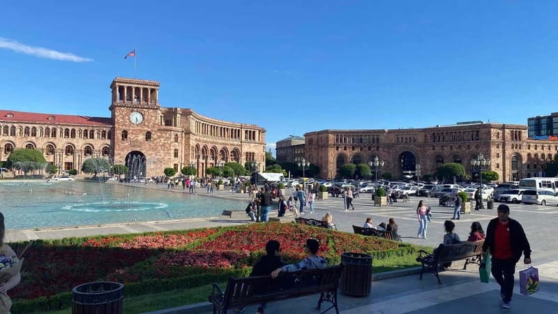 Discover Armenia from Tbilisi, Akhpat-dilijan-Sevan-Yerevan. - Walking down the Cascade in central Yerevan