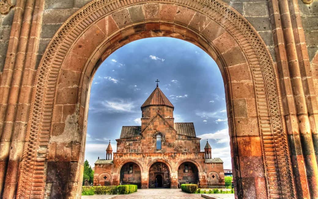 From Yerevan: Echmiadzin cathedral and Zvartnots temple - Saint Hripsime Church and its powerful setting