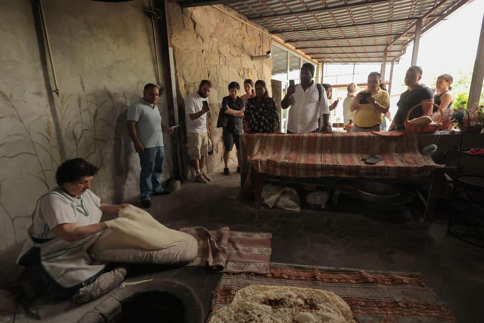 From Yerevan: Garni, Geghard, & Symphony of Stones Day Trip - Lavash baking in Garni