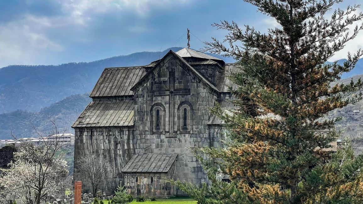 Tbilisi to Armenia Sanahin Akhtala Haghpat Group Day Tour - The Mother of Nine Sons Monument begins the day with emotion